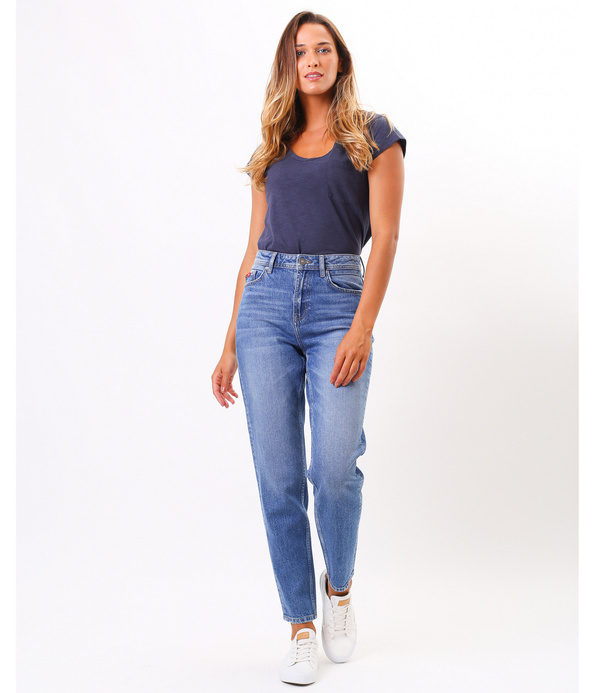 Jeansy damskie Mom Jeans EMMA 0505 STONE USED