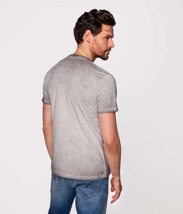 T-shirt slim z brandowanym nadrukiem VINTAGE2 6060 GREY