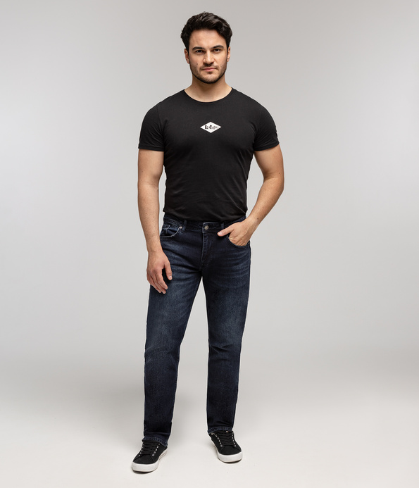 Jeansy męskie comfort slim DENZEL 2701 BLUE BLACK USED