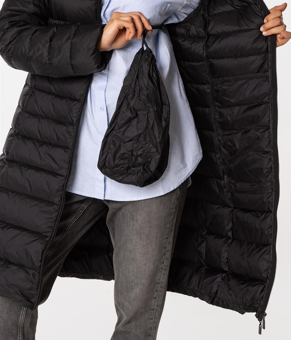 Puchowa kurtka damska z kapturem MELANIE 2532 BLACK