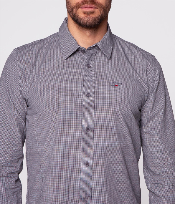 Koszula męska slim w drobną kratę DANIELS KL32 BLACK