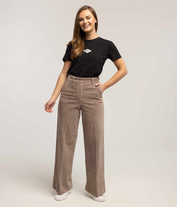 Spodnie damskie wide leg LUNAR CORD FUNGI