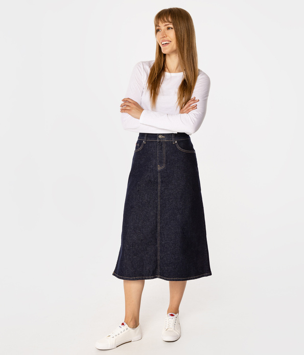 Jeansowa spódnica EDNA 2459 BLUE BLACK