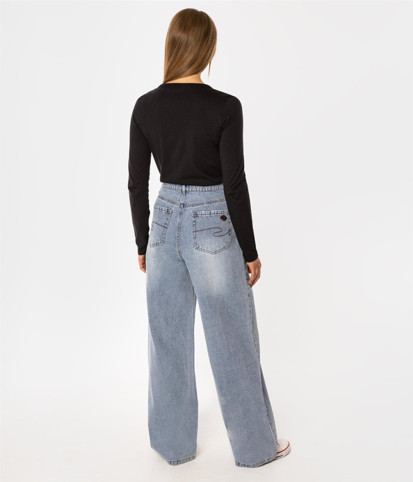 Spodnie damskie wide leg ISA 1117 BRUSHED USED