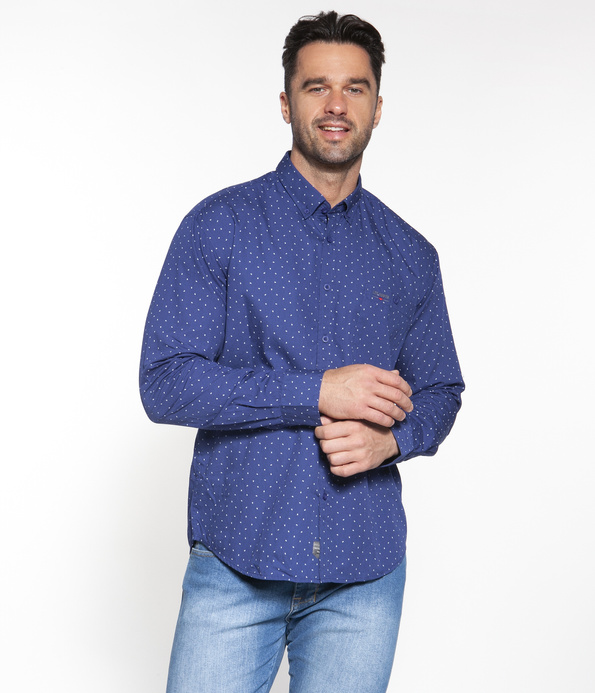 Koszula comfort z długim rękawem NEW TENBY 64MP BLUE