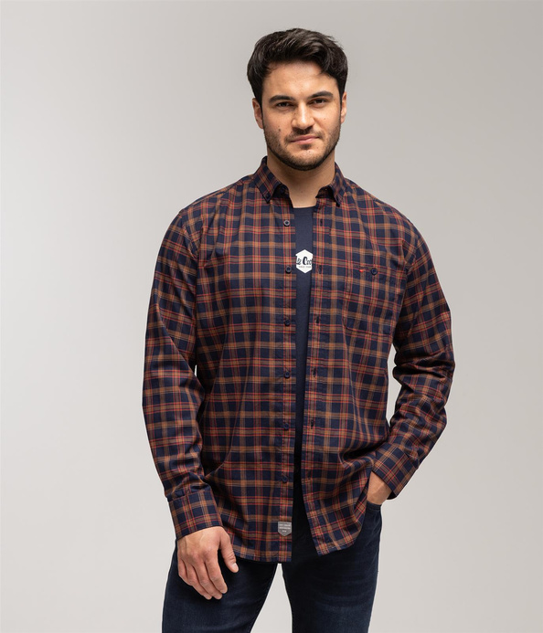 Koszula męska comfort z długim rękawem NEW TENBY 29ZK NAVY