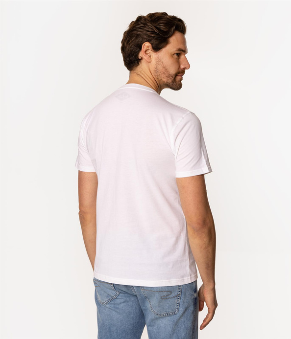 T-shirt męski z nadrukiem LANDSCAPE 1145 WHITE
