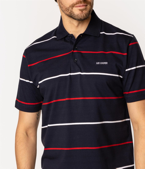 Koszulka polo męska w paski TORRIAN 5057 NAVY