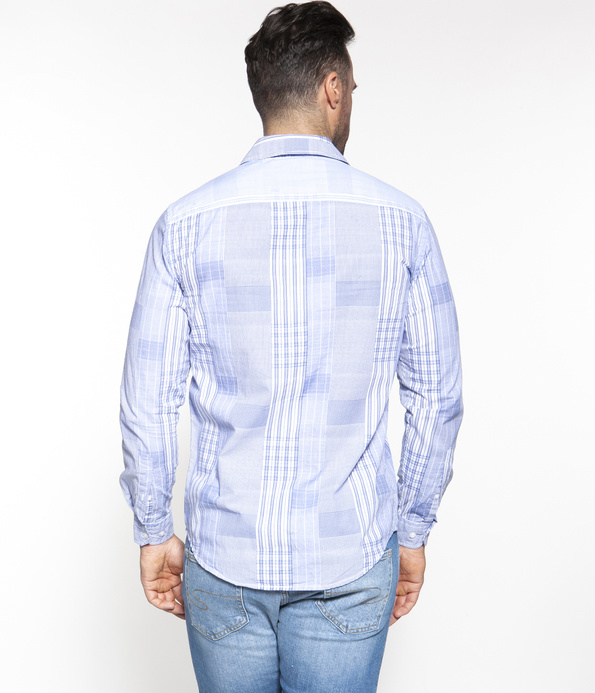 Koszula regular z długim rękawem OSWALD 7008 BLUE