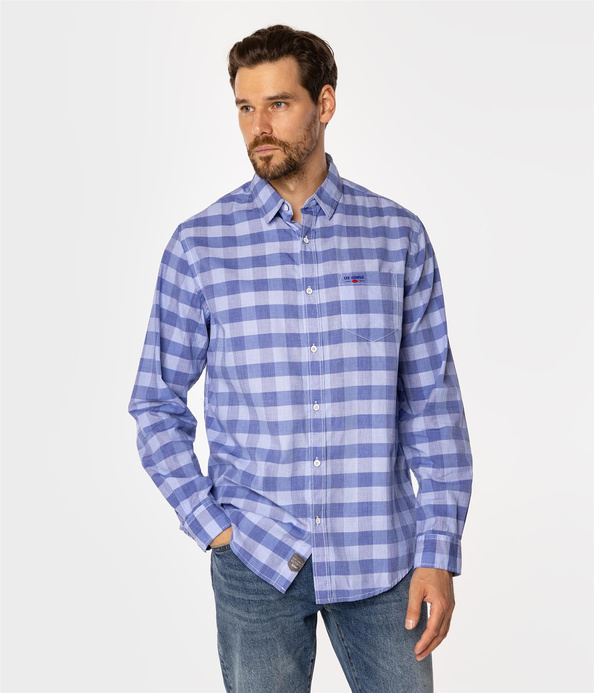 Koszula regular w kratę WILL 9316 BLUE