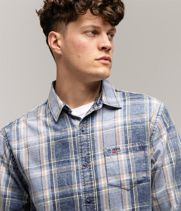 Koszula męska regular z długim rękawem WILL 2106 BLUE INDIGO