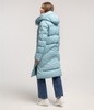 Puchowa kurtka do kolan LENA 7030 MILKY BLUE