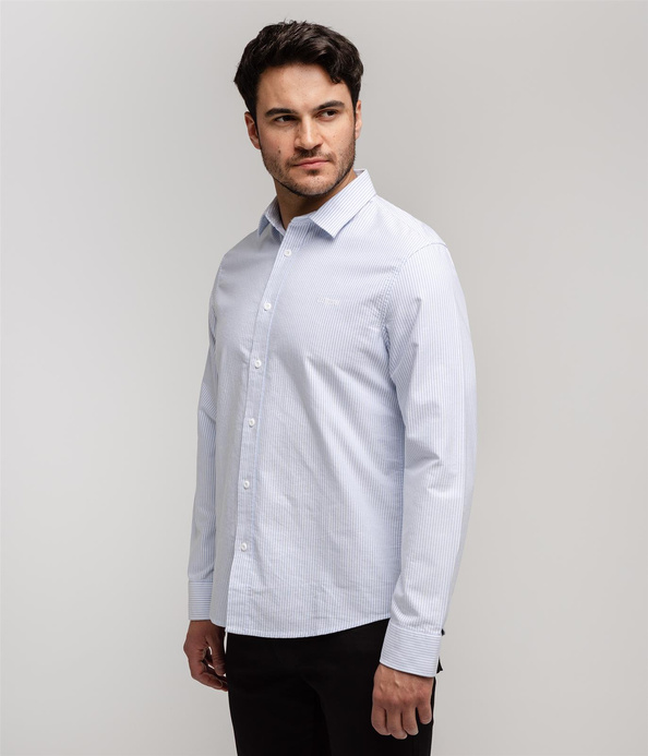 Koszula męska regular VAN OXFORD BLUE STRIPES