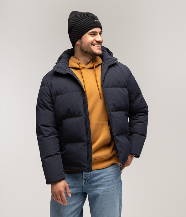 Kurtka puchowa z kapturem MAX 7030 NAVY