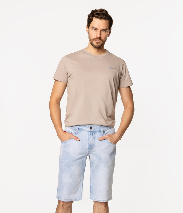 Bermudy męskie regular HARVEY 3166 LIGHT BRUSHED