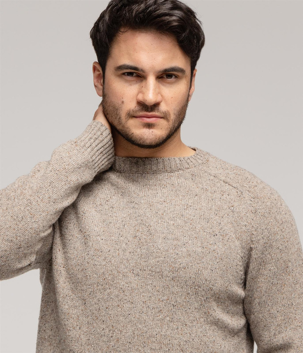 Sweter z wełną i jedwabiem TORRE 0130 FUNGI