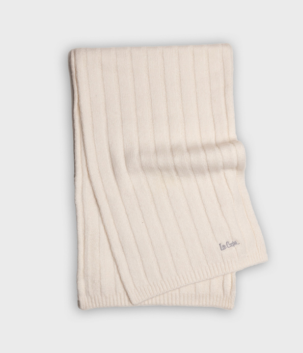 Komplet z kaszmirem czapka zimowa damska i szalik 3321 OFF WHITE