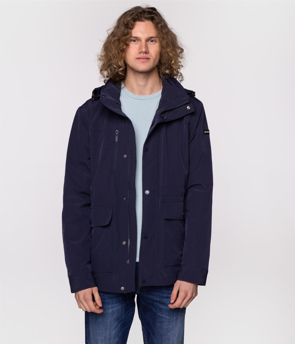 Kurtka przejściowa z chowanym kapturem DAMIAN 4700 NAVY
