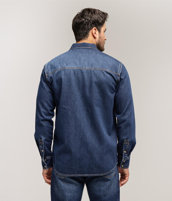 Koszula jeansowa KADIR 3212 DARK BLUE