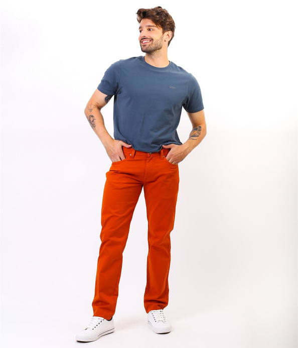 Niedenimowe spodnie męskie LC7504 2525 APRICOT ORANGE