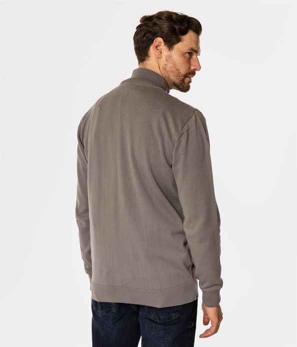 Rozpinany sweter męski ze stójką FARO 4380 DECEMBER SKY