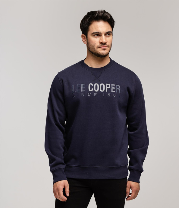 Bluza z brandowanym napisem ALBERTO 5188 NAVY BLAZER