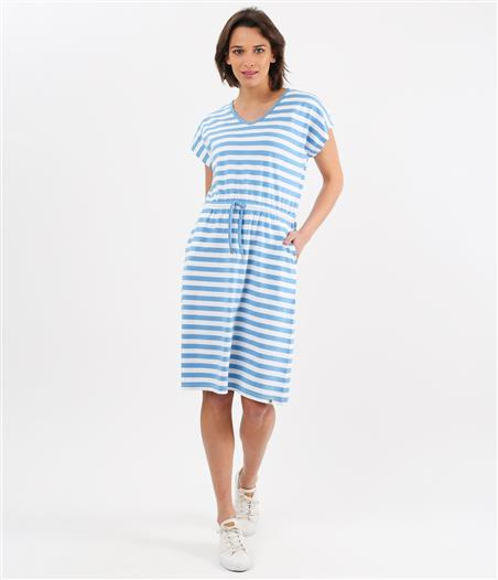 Luźna sukienka w paski ZOYA 9020 BLUE