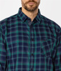 Koszula męska regular w kratę SCOTT 5737 GREEN INDIGO