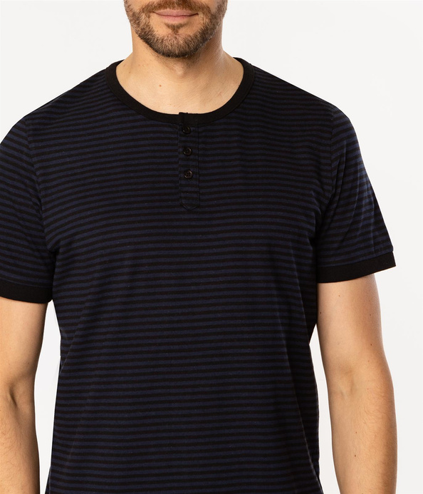 T-shirt męski HENLEY4 1160 STRIPES