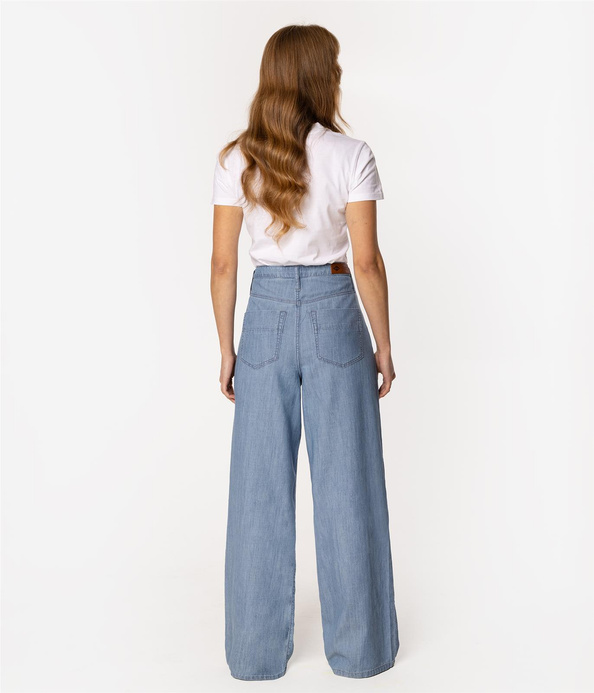 Jeansy damskie wide leg ARIANA 1946 DOUBLE STONE