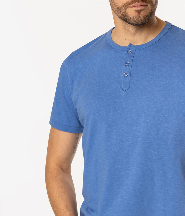 T-shirt męski HENLEY2 1160 BLUE YONDER
