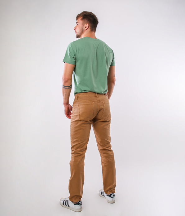 Niedenimowe spodnie męskie LC7504 2527 BEIGE