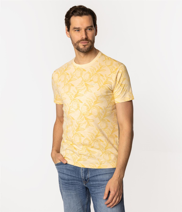 T-shirt męski z nadrukiem LEMON 3170 APRICOT GELATO