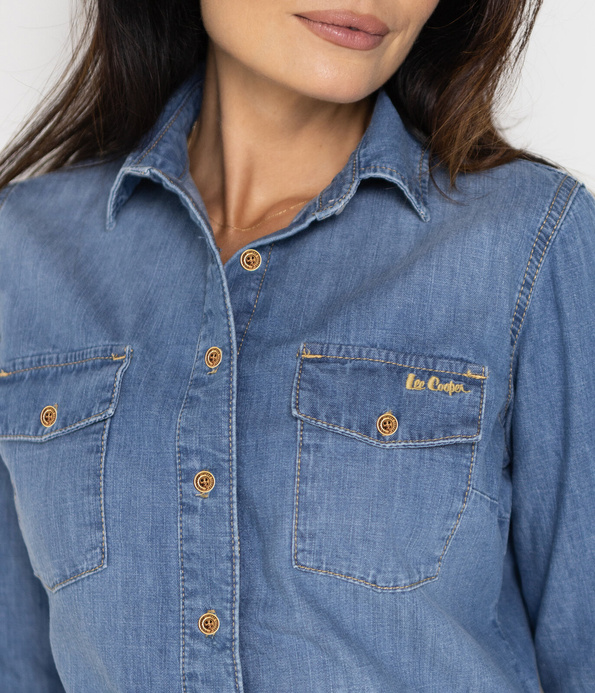 Jeansowa koszula damska JANET 2499 BRUSHED USED