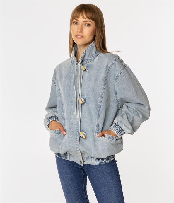Kurtka jeansowa oversize AMELIA 1119 BRUSHED USED