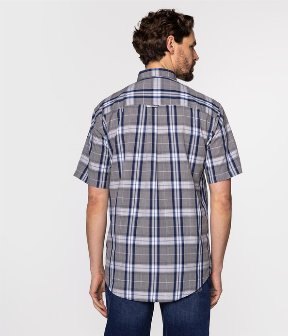 Koszula comfort z krótkim rękawem NEW TENBY2 LK13 GREY