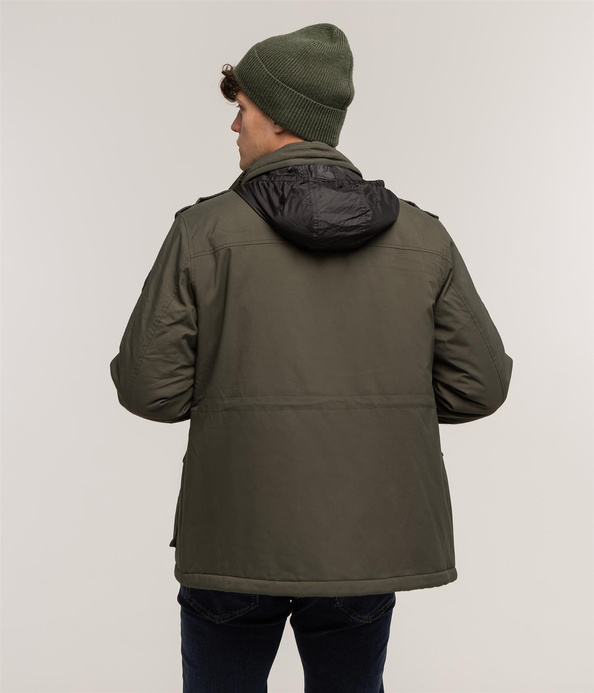 Kurtka z podpinką i chowanym kapturem AUSTIN 9916 KHAKI
