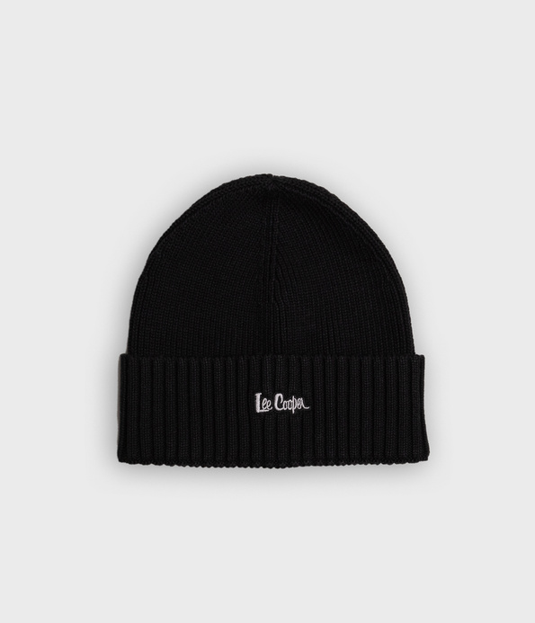 Komplet z kaszmirem unisex czapka zimowa i szalik 9011 BLACK