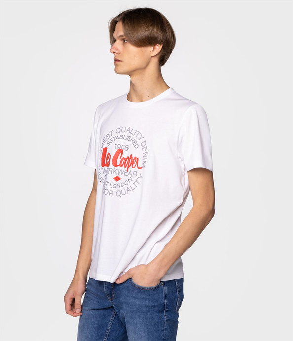 T-shirt z nadrukiem BRAND3 3010 WHITE