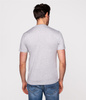 T-shirt slim z nadrukiem OFFICE 2020 GREY MELANGE