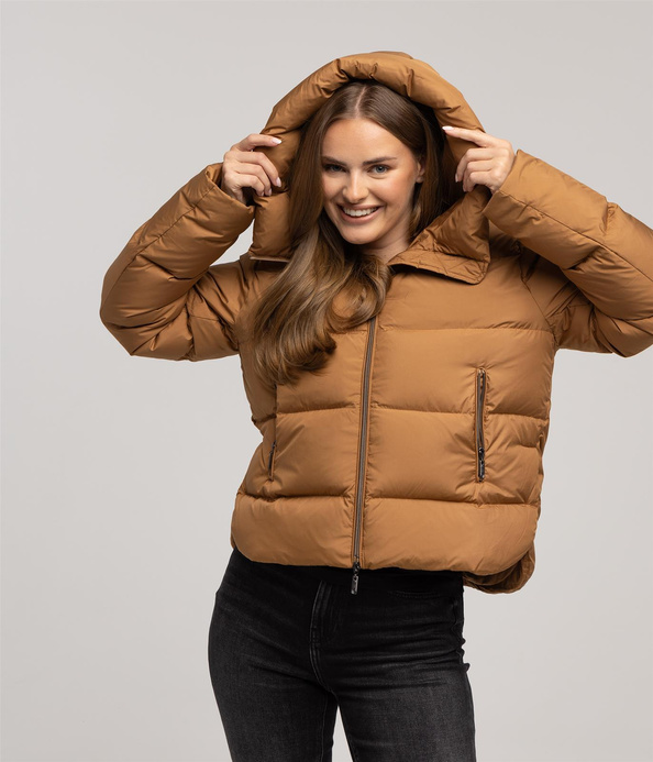 Puchowa kurtka LESLIE 9010 BROWN SUGAR