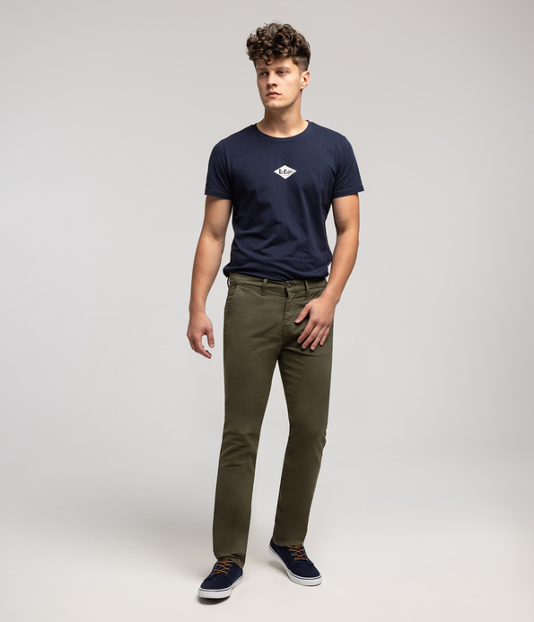 Spodnie męskie chino straight LUKAS 2025 KHAKI