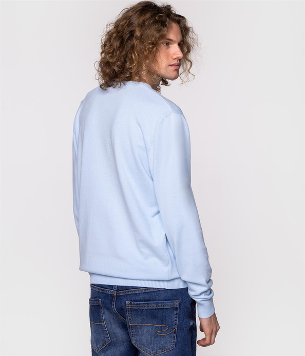 Sweter męski z bawełny organicznej ADAM ORGANIC CLEAR SKY