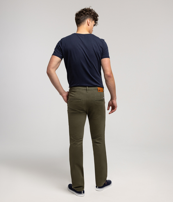 Spodnie męskie chino straight LUKAS 2025 KHAKI