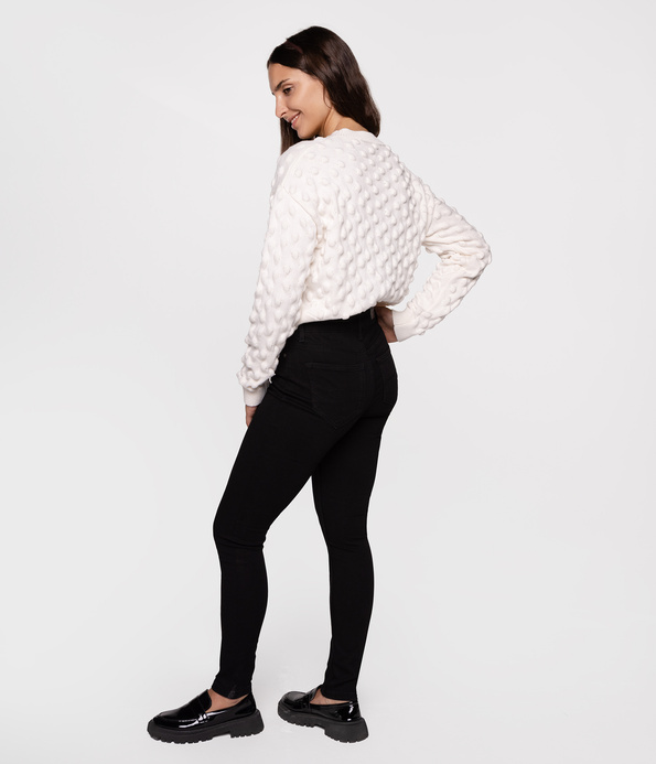 Jeansy damskie skinny SCARLET 8151 BLACK BLACK