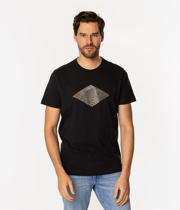 T-shirt męski z nadrukiem DIAMOND5 1160 BLACK
