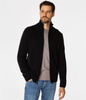 Rozpinany sweter męski z wełny jagnięcej BERN TOY BLACK