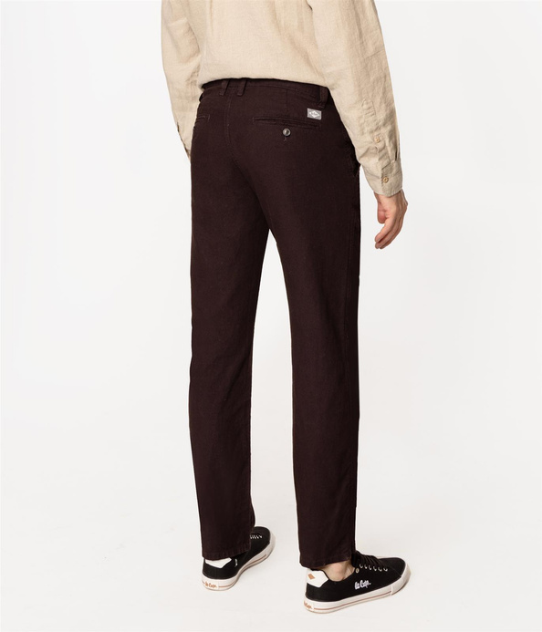 Niedenimowe lniane spodnie męskie GALATA 3600 BLACK