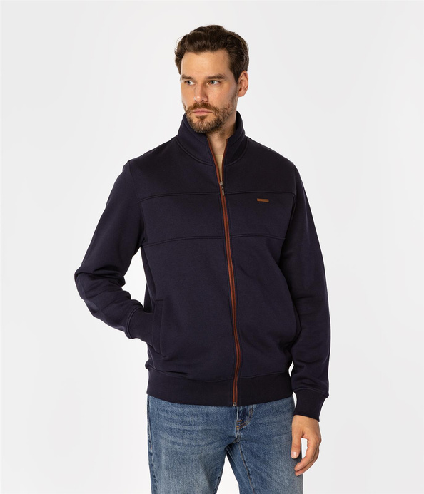 Rozpinana bluza męska ze stójką ZEYNER 4311 NAVY BLAZER