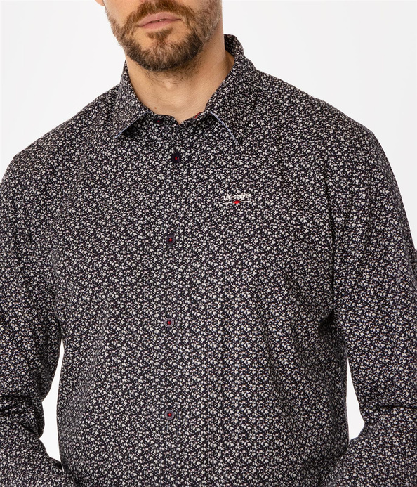 Koszula męska regular z nadrukiem REY 54MP NAVY